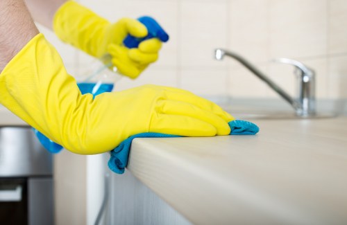 Cleaner removing stains from a residential carpet in Hatton